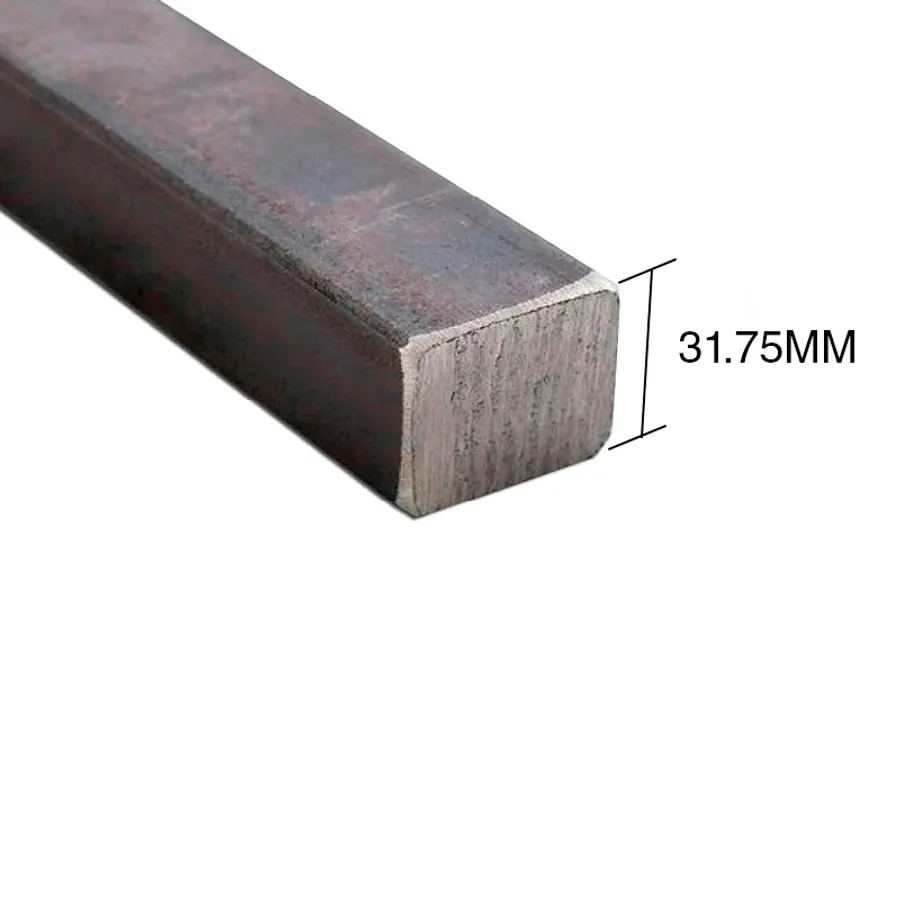 Barra hierro cuadrado macizo 1 1/4" x 6m