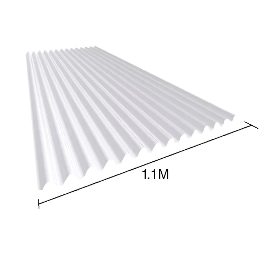 Chapa sinusoidal plastica reforzada blanca