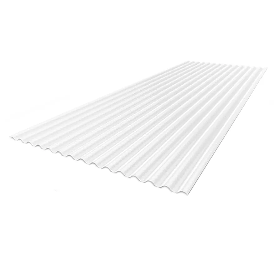 Chapa acanalada reforzada polipropileno blanca