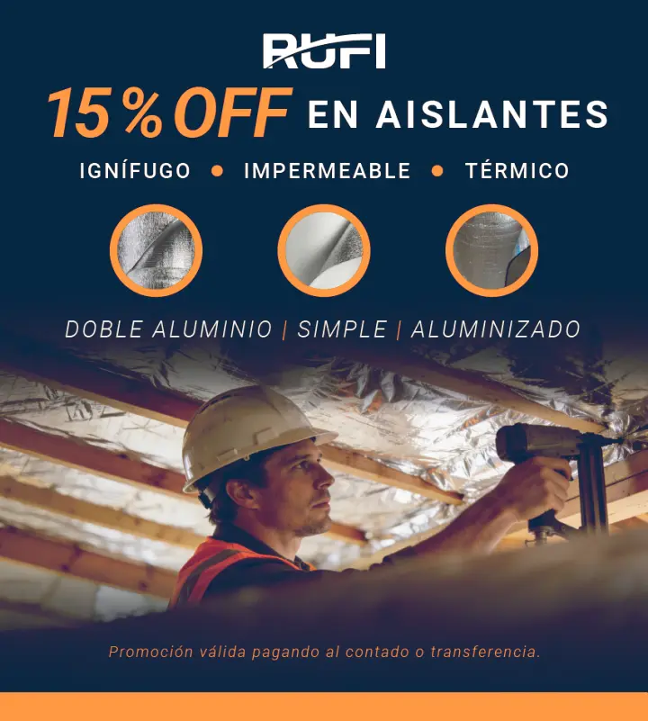 15% off en aislantes