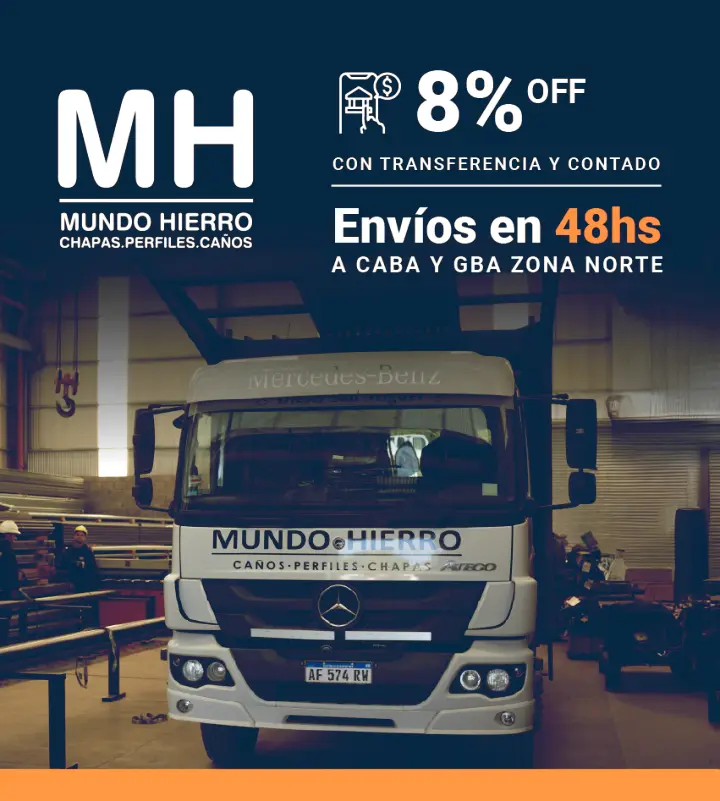 8% off con transferencia y contado. Envíos en 48 hs a CABA y GBA zona norte