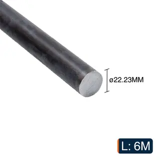 Barra redonda herreria acero laminado en caliente ø 7/8" - ø 22.23mm x 6m