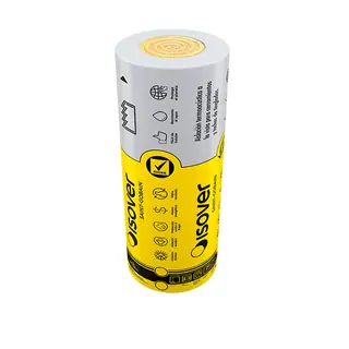 Aislante termico lana de vidrio Fieltro Tensado Aluminio hidrorepelente 50mm x 1.20m x 16m x rollo 19.2m²