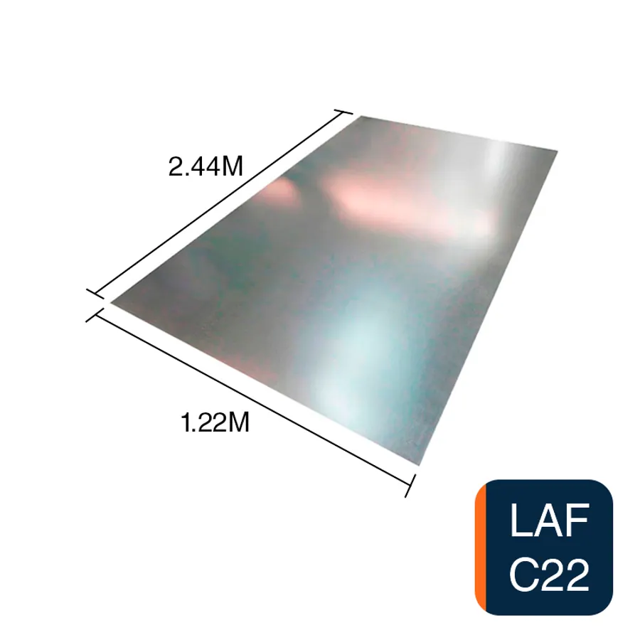 Chapa lisa LAF C22 0.7mm x 1.22m x 2.44m