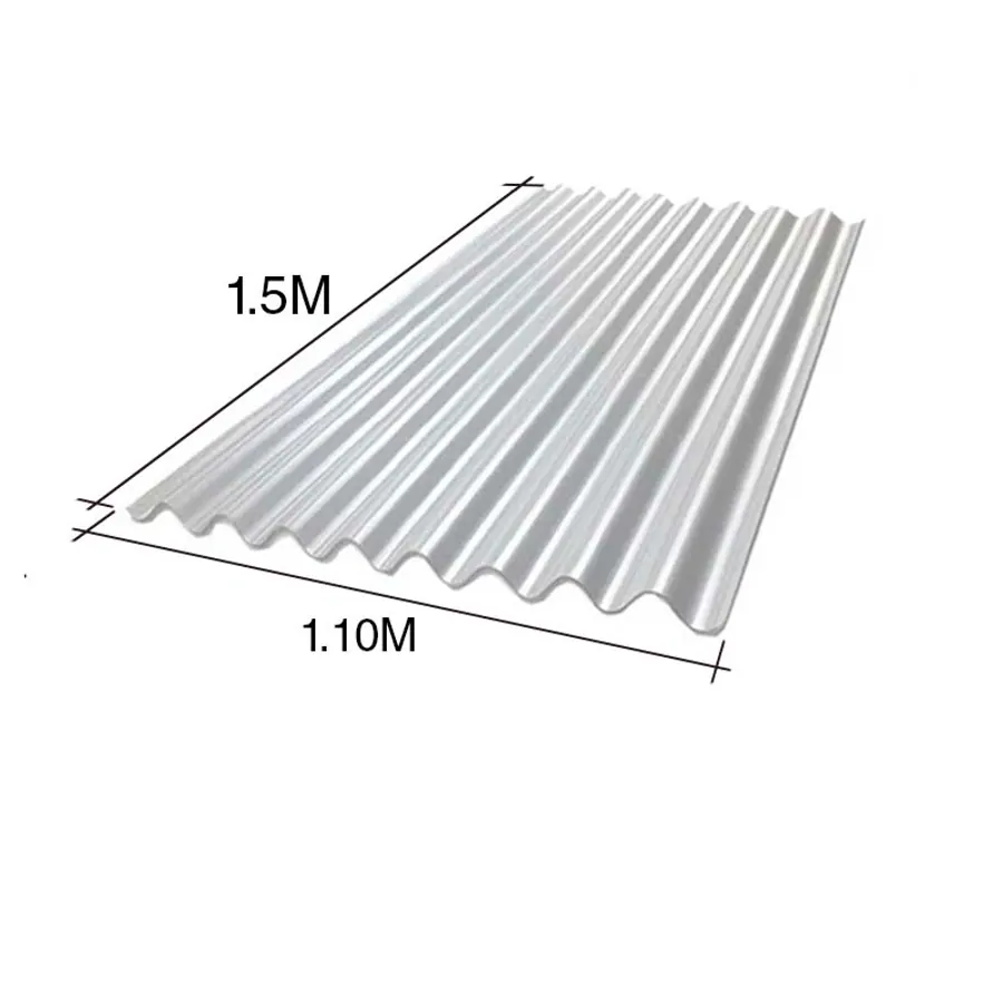Chapa sinusoidal acanalada cincalum techos C25 1.5m x 1.1m x 0.5mm