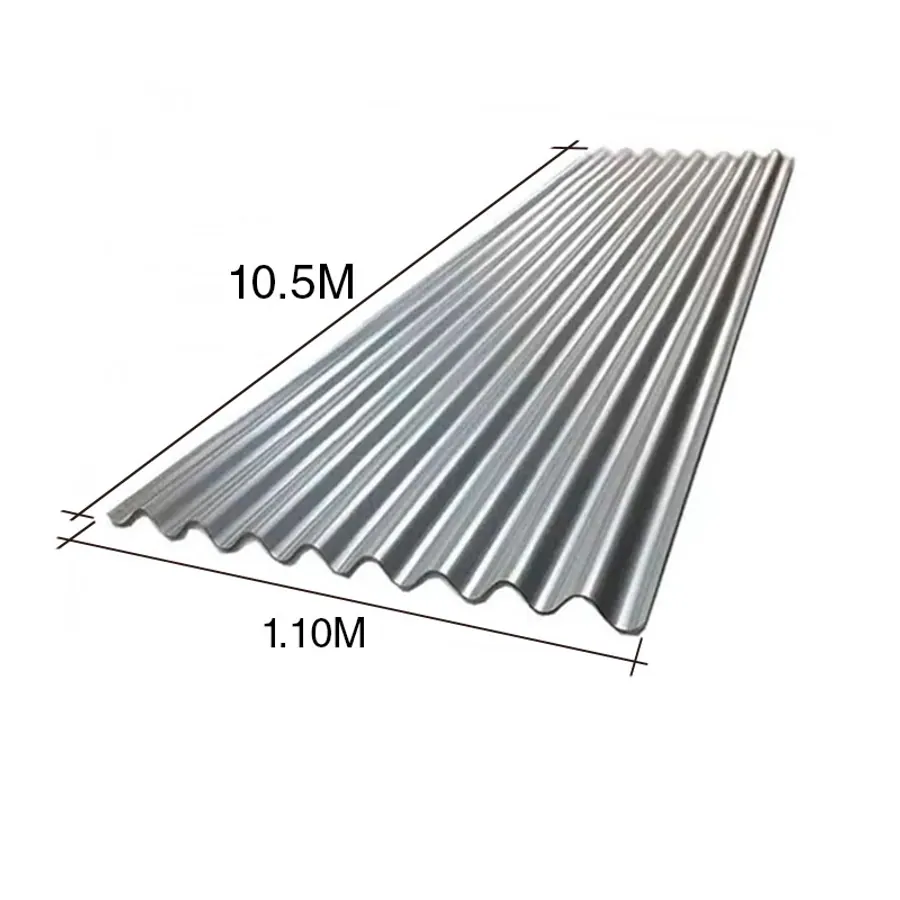 Chapa sinusoidal acanalada galvanizada techos C25 10.5m x 1.1m x 0.5mm