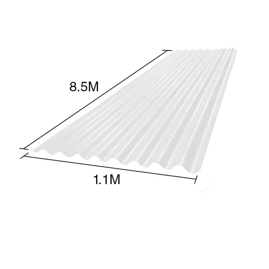 Chapa sinusoidal acanalada galvanizada techos C25 prepintada blanco 8.5m x 1.1m x 0.5mm