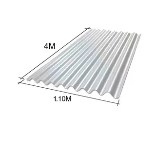 Chapa sinusoidal acanalada cincalum techos C27 4m x 1.1m x 0.4mm