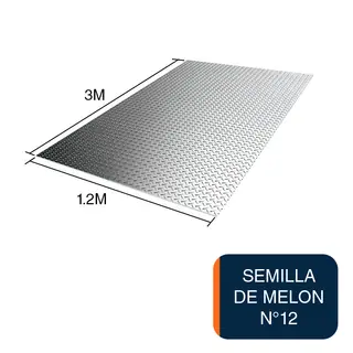 Chapa estampada semilla de melon N°12 1.2m x 3m x 2.5mm