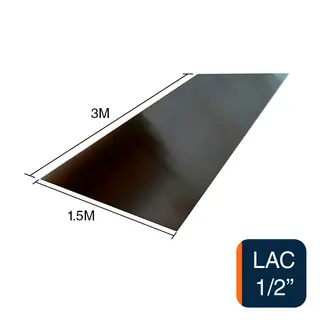 Chapa lisa LAC 1/2" 12.5mm x 1.5m x 3m