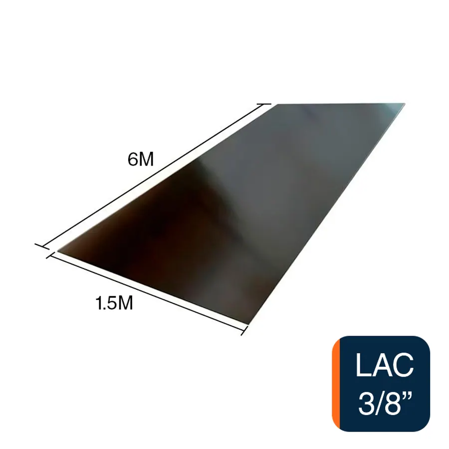 Chapa lisa LAC 3/8" 9.5mm x 1.5m x 6m