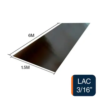 Chapa lisa LAC 3/16" 4.75mm x 1.5m x 6m