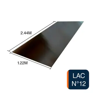 Chapa lisa LAC N°12 2.5mm x 1.22m x 2.44m