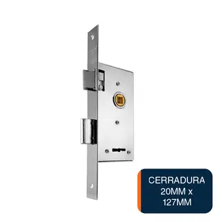 Cerradura de seguridad niquel 20mm x 63.5mm x 127mm