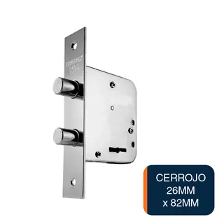 Cerrojo de seguridad c/perno giratorio niquel 26mm x 66mm x 82mm