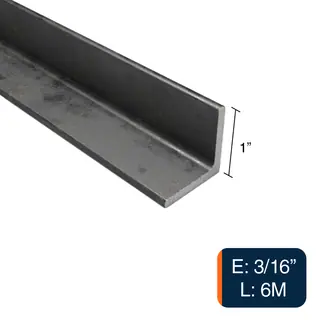 Perfil angulo alas iguales estructural acero 6m x 1" x 3/16"