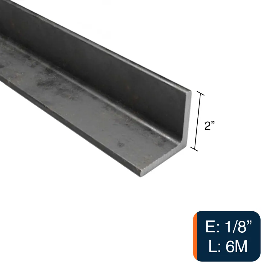 Perfil angulo alas iguales estructural acero 6m x 2" x 1/8"