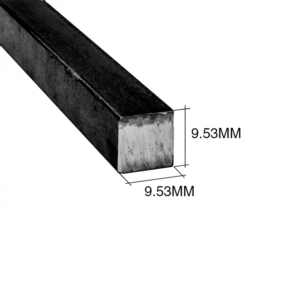 Barra cuadrada herreria acero laminado en caliente 3/8" x 3/8" - 9.53mm x 9.53mm x 6m