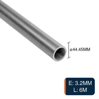 Caño redondo estructural ø 1 3/4" acero 3.2mm x ø 44.45mm x 6m
