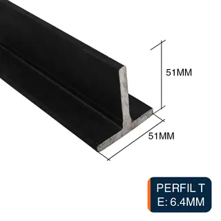 Perfil T acero laminado en caliente 6m x 2" x 1/4"